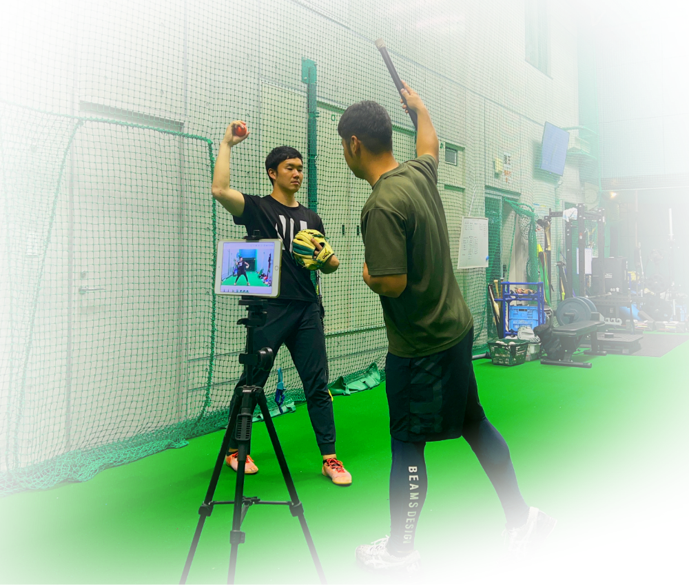 ピッチングの練習風景