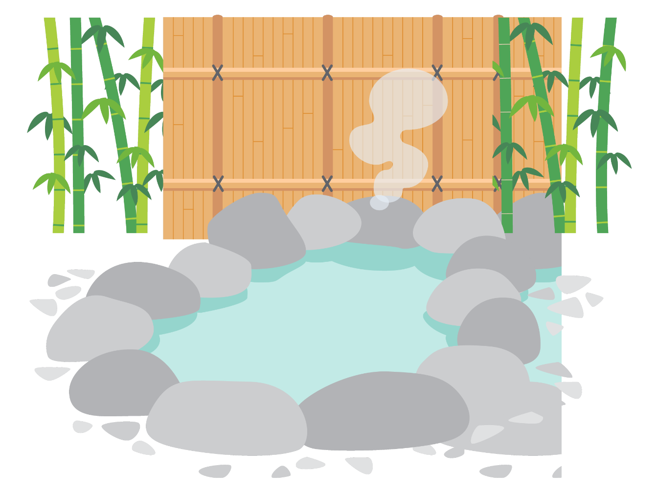 温泉のイラスト